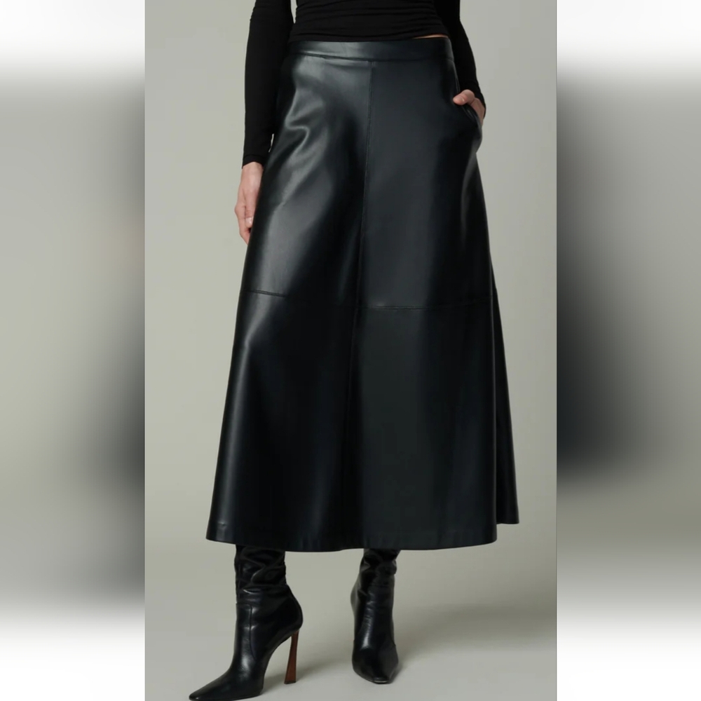 JOE'S TAVI FAUX LEATHER SKIRT BKACK SIZE 4